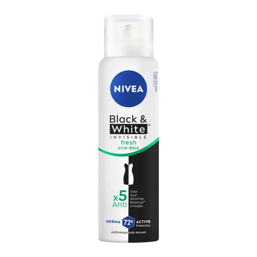 DESODORANTE NIVEA AERO B&W FRESH INIVISIBLE 150ML