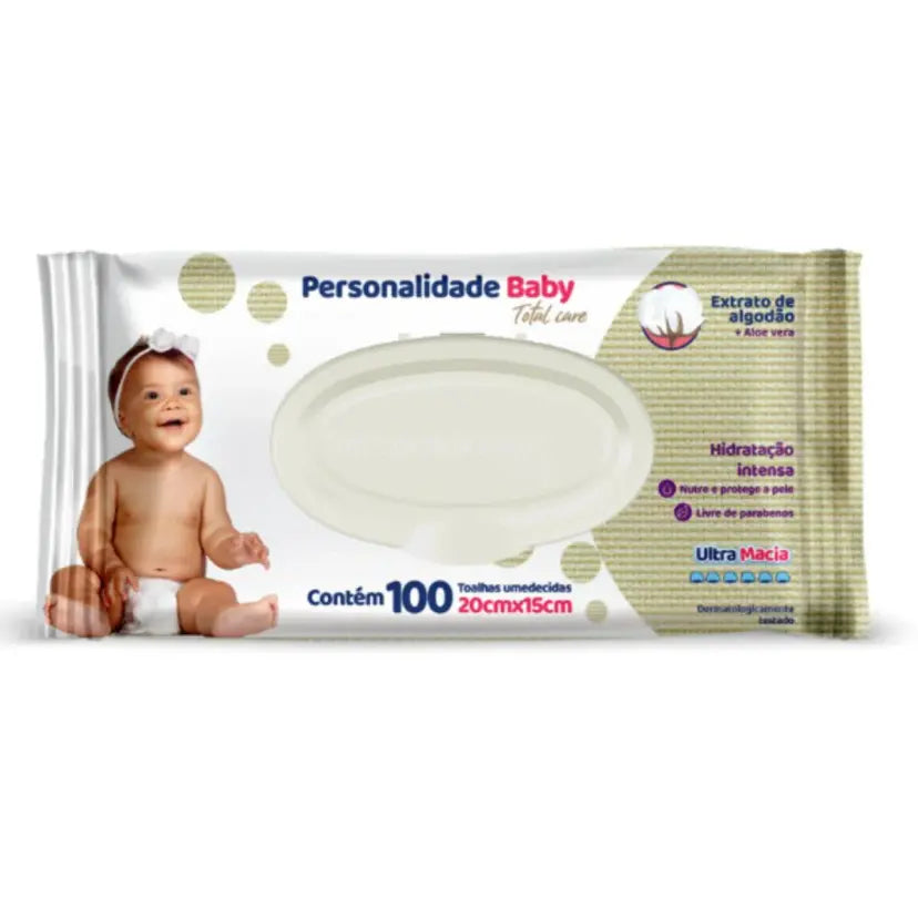 TOALHA UMEDECIDAS PERSONALIDADE BABY 100 UNIDADES
