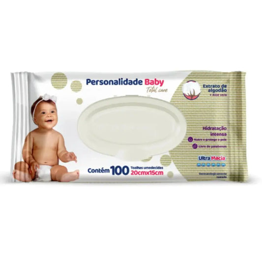 TOALHA UMEDECIDAS PERSONALIDADE BABY 100 UNIDADES