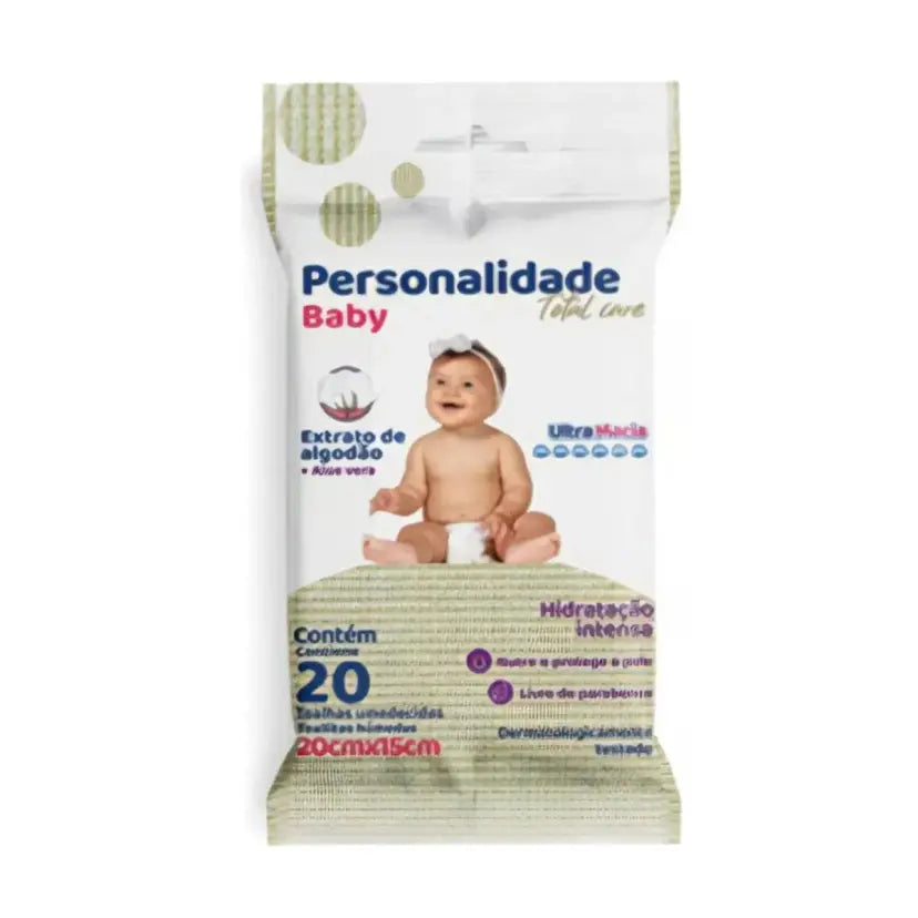 TOALHA UMEDECIDAS PERSONALIDADE POCKET 20 UNIDADES