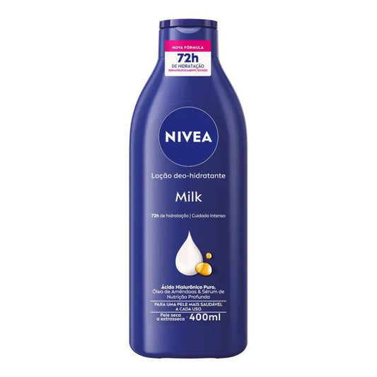 NIVEA BODY 400ML MILK PELE SECA E EXTRASSECA