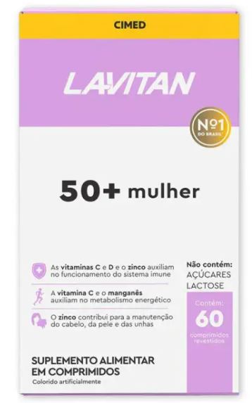 VITAMINA LAVITAN 50+ MULHER 60COMP.