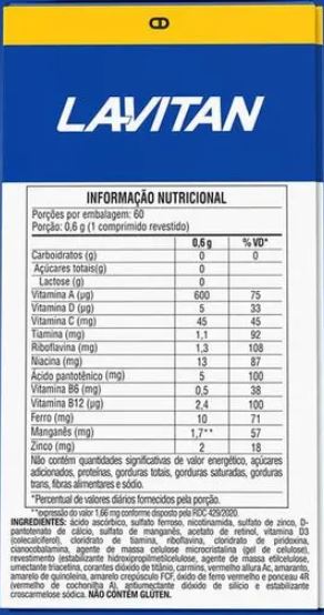 VITAMINA LAVITAN A-Z 60COMP.