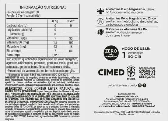 LAVITAN ZMA PERFORMANCE 30 COMPRIMIDOS